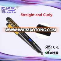 2 in 1 LED temperature display hair straightener and curling iron ZF-3227